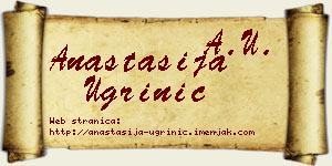 Anastasija Ugrinić vizit kartica